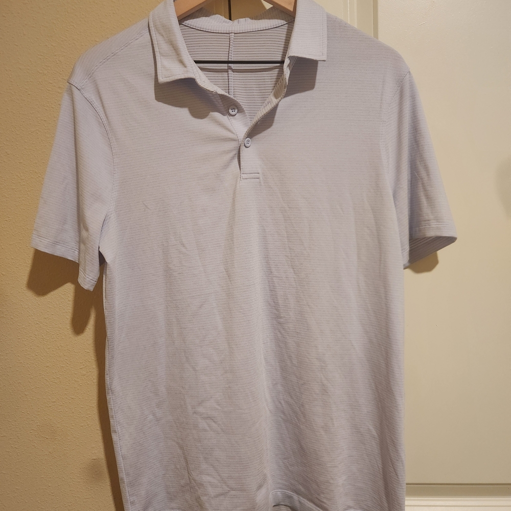 lululemon athletica Men's Light Blue Polo Shirt